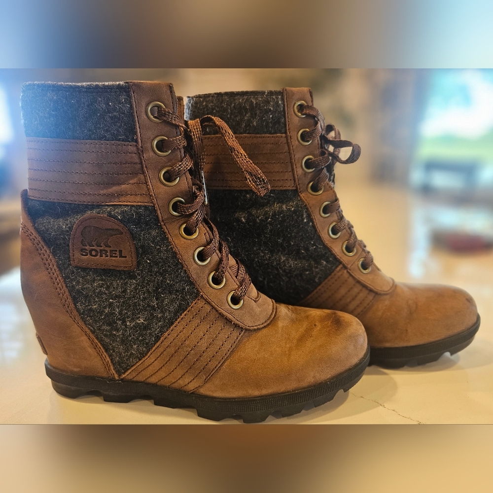 Sorel Lexie Wedge Waterproof Tobacco 8.5